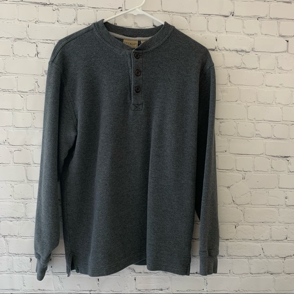 Ll bean waffle knit henley Clearance